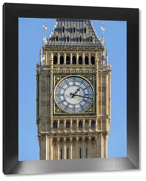 United Kingdom, England, London. Clock face of Big Ben (Elizabeth Tower), which stands