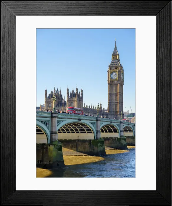 Framed Print : United Kingdom, England, London. Westminster Bridge on River Thames, in front of Palace Framed Print : United Kingdom, England, London. Westminster Bridge on River Thames, in front of Palace