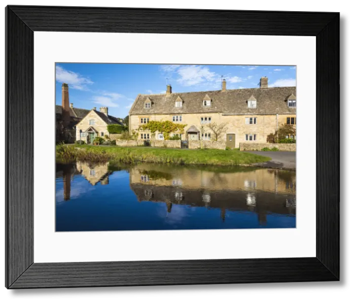 Framed Print : Traditional Cotswold cottages and a water mill reflected in the river Eye, Lower Slaughter Framed Print : Traditional Cotswold cottages and a water mill reflected in the river Eye, Lower Slaughter