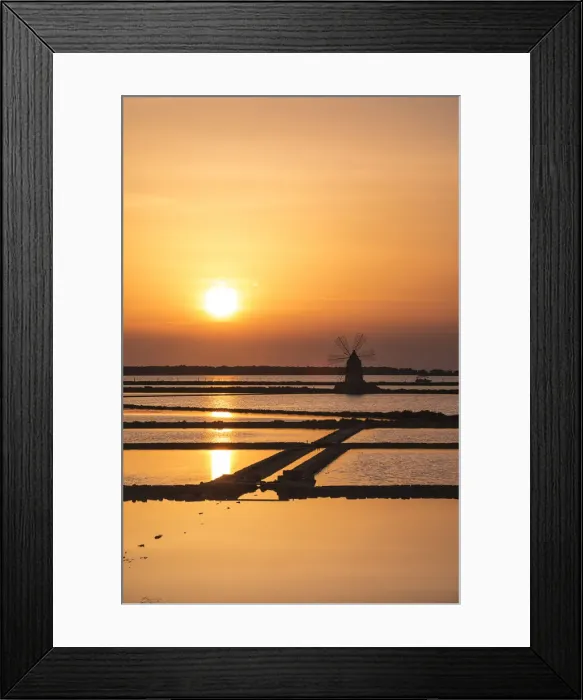 Framed Print : Marsala salt flats, Sicily, Italy Framed Print : Marsala salt flats, Sicily, Italy
