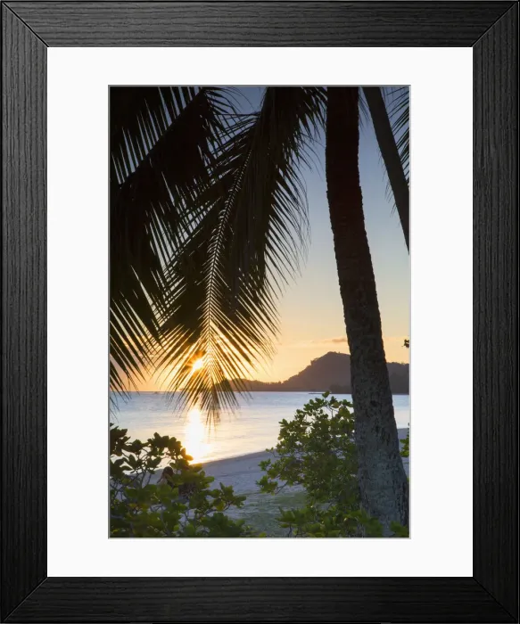 Framed Print : Matira Beach at sunset, Bora Bora, Society Islands, French Polynesia Framed Print : Matira Beach at sunset, Bora Bora, Society Islands, French Polynesia