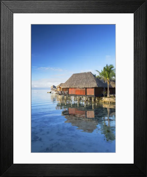 Framed Print : Overwater bungalows of Sofitel Hotel, Bora Bora, Society Islands, French Polynesia (PR)