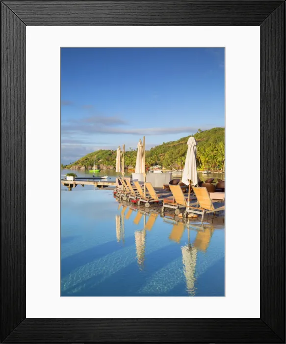 Framed Print : Pool of Sofitel Hotel, Bora Bora, Society Islands, French Polynesia Framed Print : Pool of Sofitel Hotel, Bora Bora, Society Islands, French Polynesia