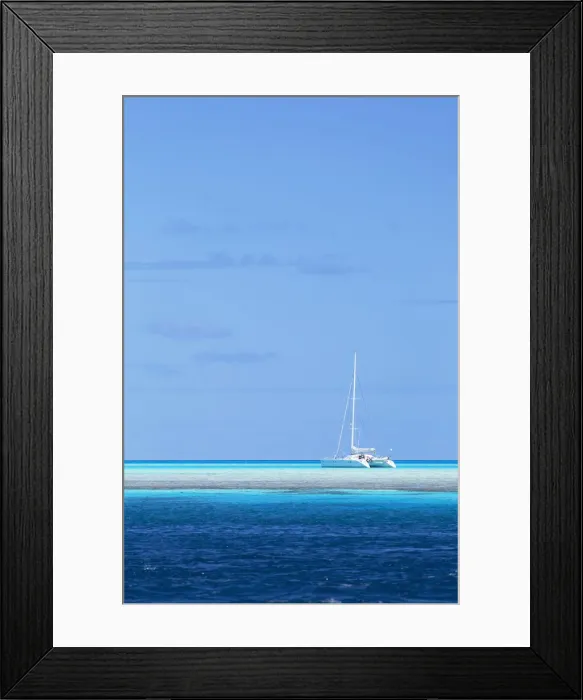 Framed Print : Yacht in lagoon, Tetamanu, Fakarava, Tuamotu Islands, French Polynesia Framed Print : Yacht in lagoon, Tetamanu, Fakarava, Tuamotu Islands, French Polynesia