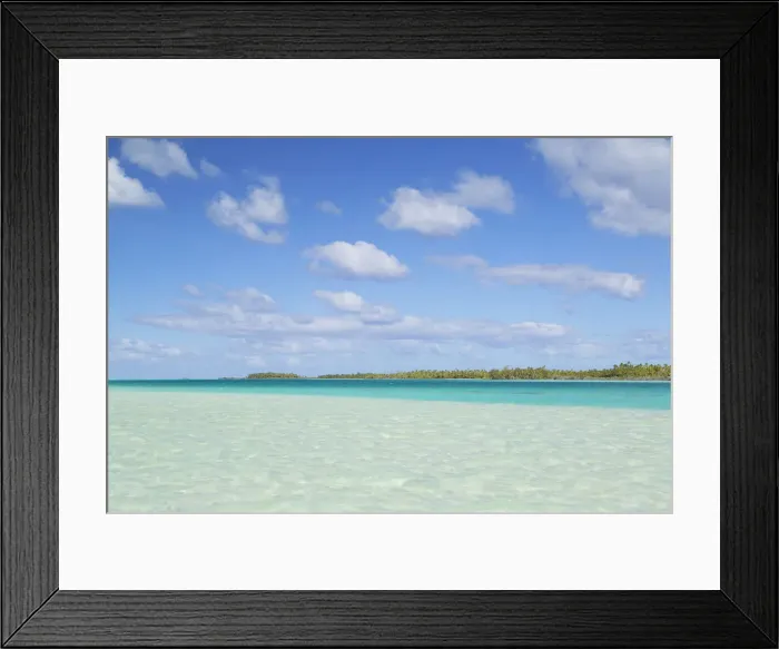 Framed Print : Blue Lagoon, Fakarava, Tuamotu Islands, French Polynesia