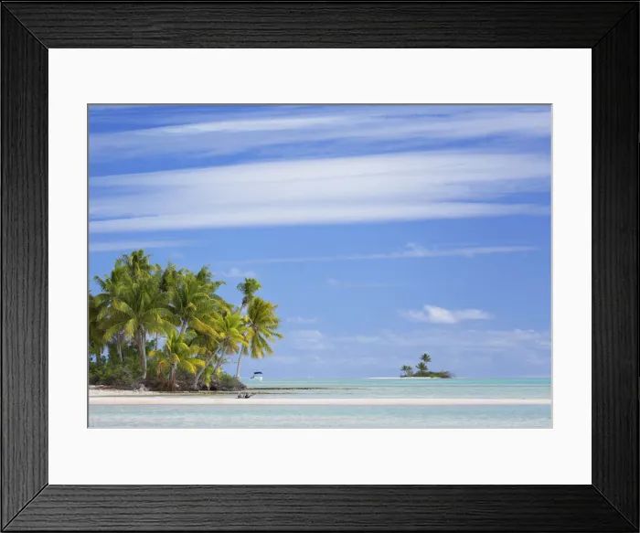 Framed Print : Les Sables Roses (Pink Sands), Tetamanu, Fakarava, Tuamotu Islands, French Polynesia