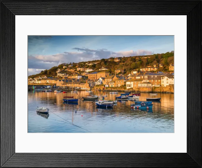 Framed Print : First Light on Mousehole Harbour, Cornwall, England Framed Print : First Light on Mousehole Harbour, Cornwall, England