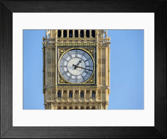 Framed Print : United Kingdom, England, London. Clock face of Big Ben (Elizabeth Tower), which stands