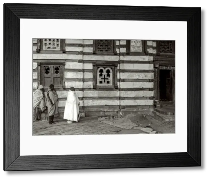 Framed Print : Africa, Ethiopia, Lalibela. Prayers at Yemrehanna Kristos Church Framed Print : Africa, Ethiopia, Lalibela. Prayers at Yemrehanna Kristos Church