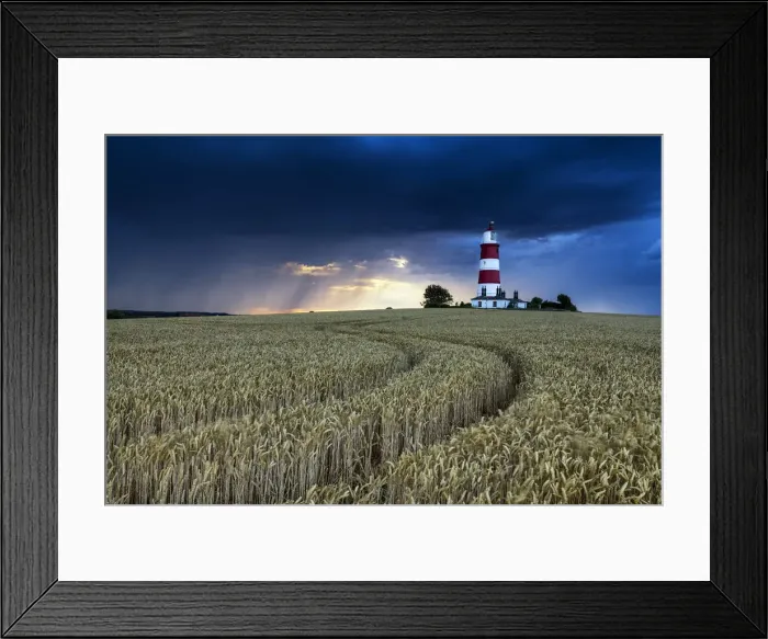 Framed Print : Storm over Happisburgh Lighthouse, Norfolk, England Framed Print : Storm over Happisburgh Lighthouse, Norfolk, England