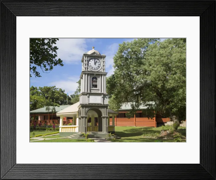 Framed Print : Botanic Gardens Clock Tower, Suva, Viti Levu, Fiji Framed Print : Botanic Gardens Clock Tower, Suva, Viti Levu, Fiji