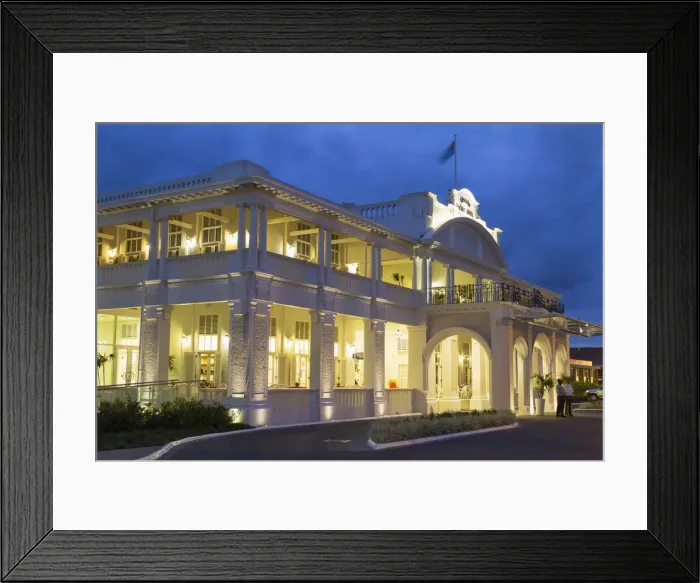 Framed Print : Grand Pacific Hotel at dusk, Suva, Viti Levu, Fiji Framed Print : Grand Pacific Hotel at dusk, Suva, Viti Levu, Fiji