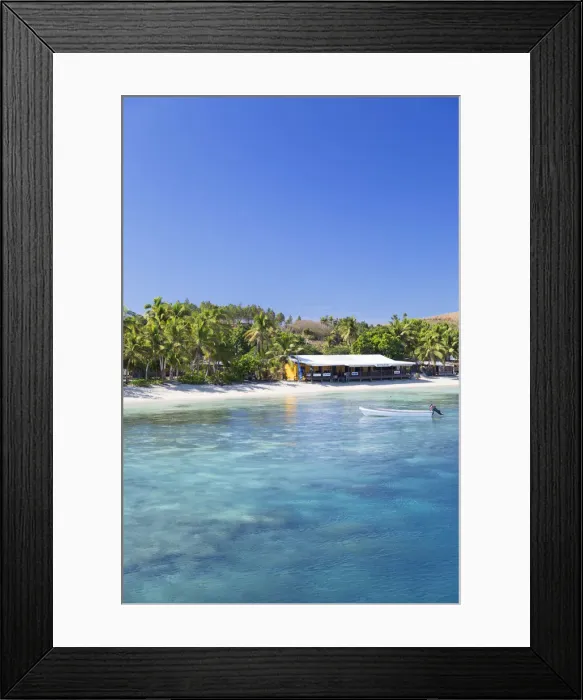 Framed Print : Ratu Kini Resort, Mana Island, Mamanuca Islands, Fiji