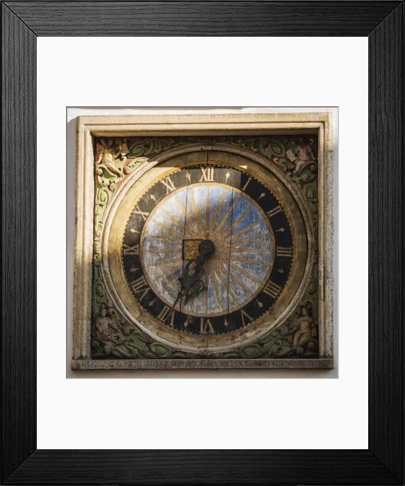 Framed Print : Town Hall Clock, Old Town, Tallinn, Estonia, Europe Framed Print : Town Hall Clock, Old Town, Tallinn, Estonia, Europe