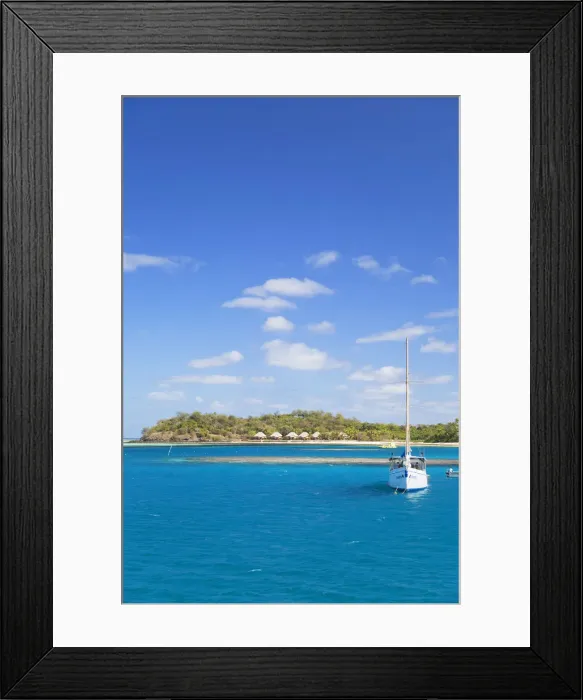 Framed Print : Mana Island Resort, Mana Island, Mamanuca Islands, Fiji