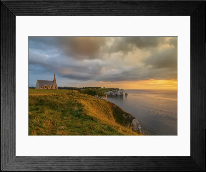 Framed Print : Etretat, Normandy, France A beautiful sunset in Etretat Framed Print : Etretat, Normandy, France A beautiful sunset in Etretat