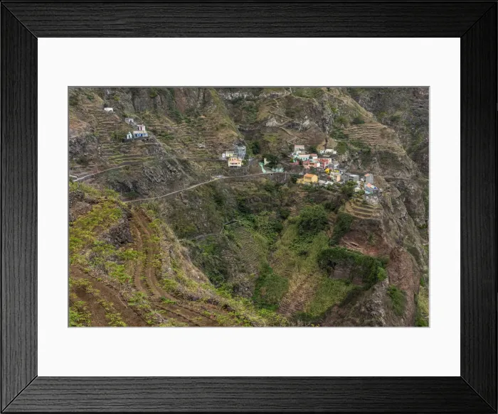 Framed Print : africa, Cape Verde, Santo Antao. The village of Fontainhas on the coastal hike Framed Print : africa, Cape Verde, Santo Antao. The village of Fontainhas on the coastal hike