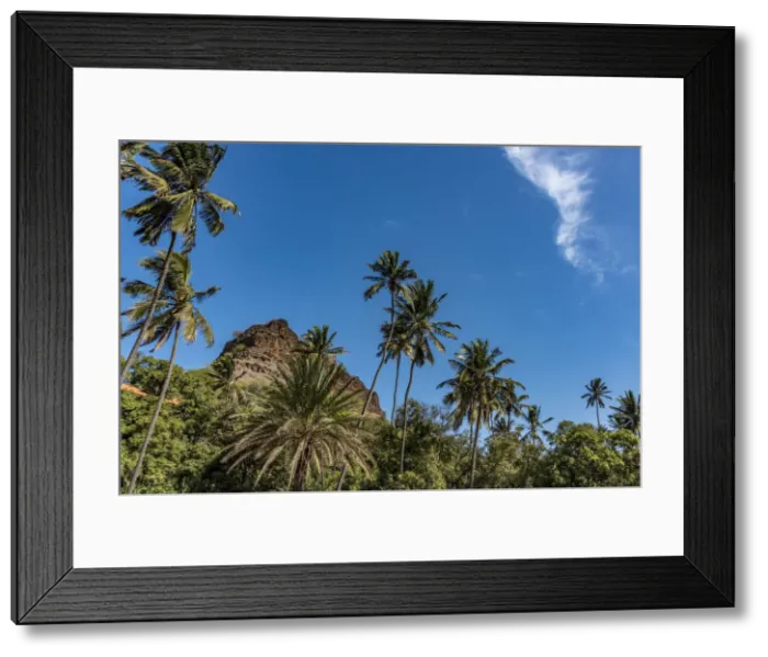 Framed Print : africa, Cape Verde, Santiago Island. Hiking in a valley towards Cidade Velha Framed Print : africa, Cape Verde, Santiago Island. Hiking in a valley towards Cidade Velha