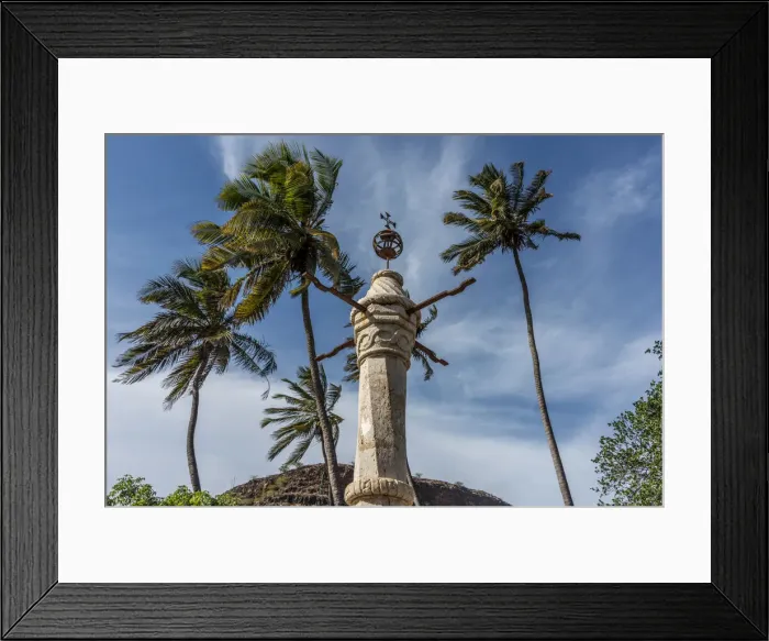 Framed Print : africa, Cape Verde, Santiago. The pillory in Cidade Velha