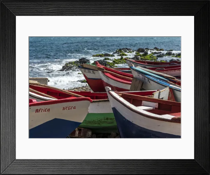 Framed Print : africa, Cape Verde, Santiago. Fishing boats in Pedra Badejo Framed Print : africa, Cape Verde, Santiago. Fishing boats in Pedra Badejo
