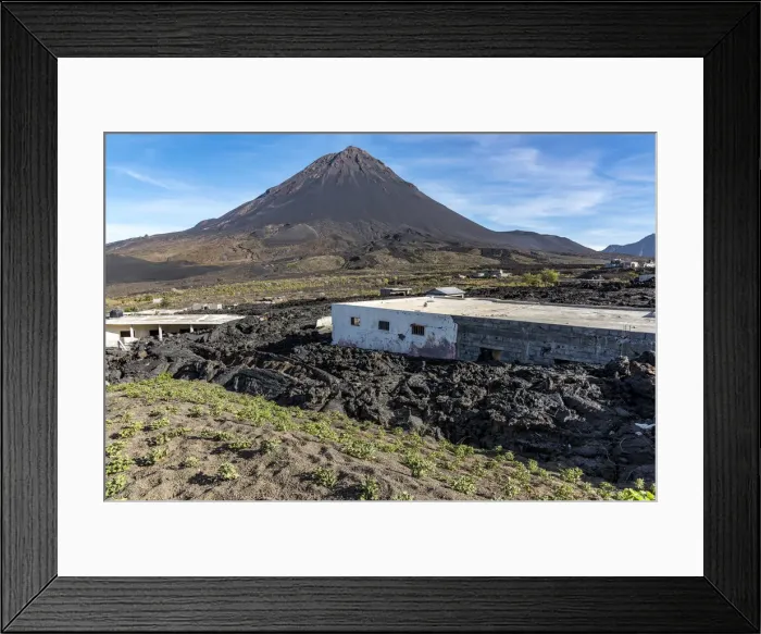 Framed Print : africa, Cape Verde, Fogo. semidestroyed houses of the village in Cha das Caldeiras Framed Print : africa, Cape Verde, Fogo. semidestroyed houses of the village in Cha das Caldeiras