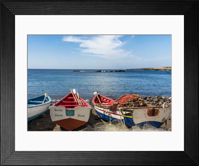 Framed Print : africa, Cape Verde, Santiago. Fishing boats in Cidade Velha Framed Print : africa, Cape Verde, Santiago. Fishing boats in Cidade Velha