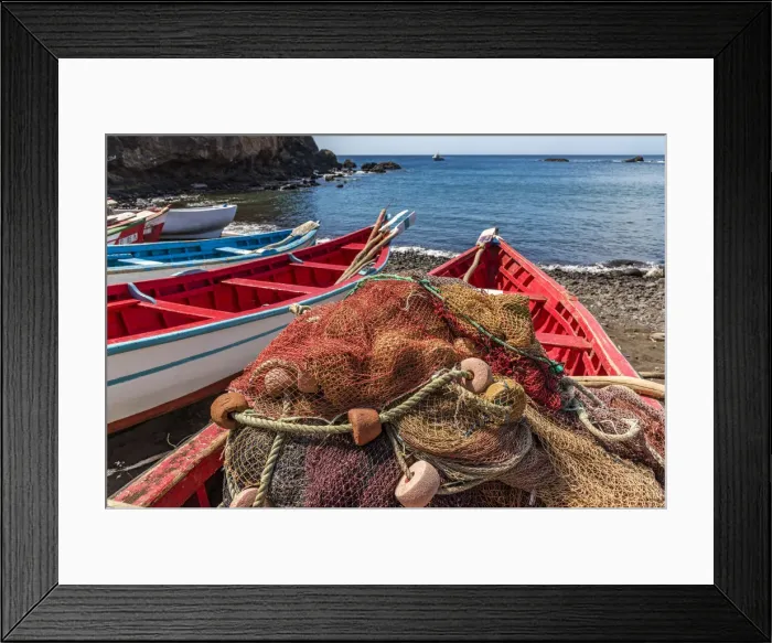 Framed Print : africa, Cape Verde, Santiago. Fishing boats in Cidade Velha Framed Print : africa, Cape Verde, Santiago. Fishing boats in Cidade Velha