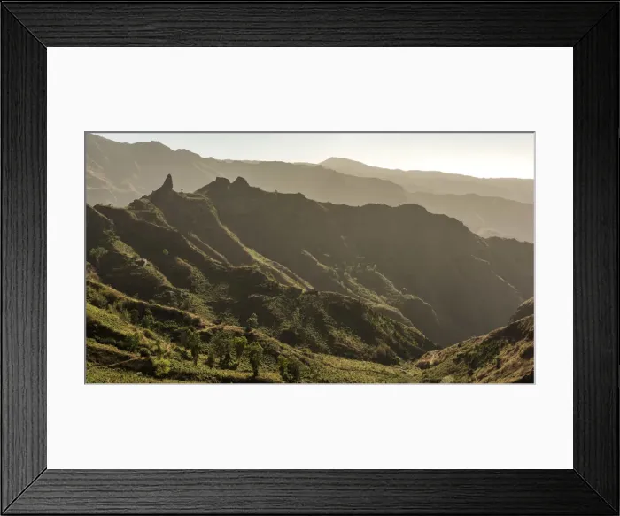 Framed Print : africa, Cape Verde, Santiago. Landscape of the Serra da Malagueta Framed Print : africa, Cape Verde, Santiago. Landscape of the Serra da Malagueta
