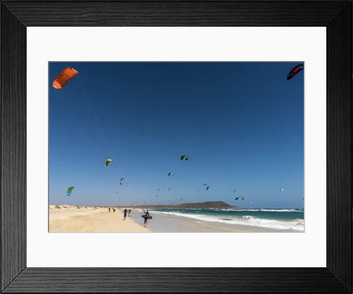 Framed Print : africa, Cape Verde, Sal. Kitesurfing Framed Print : africa, Cape Verde, Sal. Kitesurfing