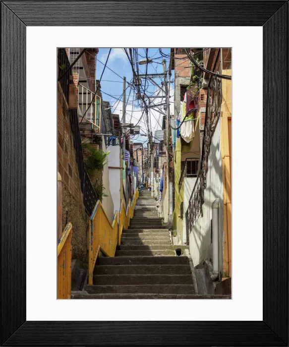 Framed Print : El Barrio Pablo Escobar, Medellin, Antioquia Department, Colombia Framed Print : El Barrio Pablo Escobar, Medellin, Antioquia Department, Colombia