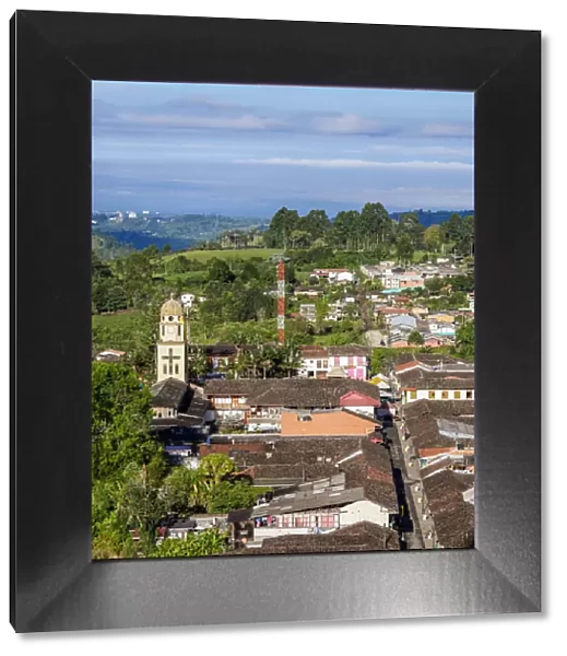 Salento, elevated view, Quindio Department, Colombia