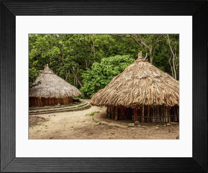 Framed Print : Kogi Huts, Pueblito Chairama, Tayrona National Natural Park, Magdalena Department Framed Print : Kogi Huts, Pueblito Chairama, Tayrona National Natural Park, Magdalena Department