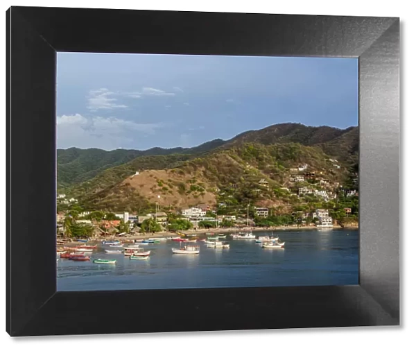 Taganga, elevated view, Magdalena Department, Caribbean, Colombia