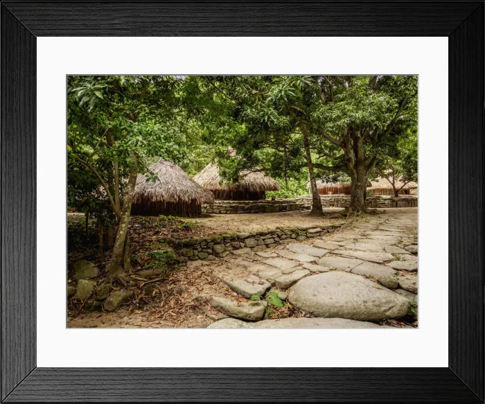 Framed Print : Kogi Huts, Pueblito Chairama, Tayrona National Natural Park, Magdalena Department Framed Print : Kogi Huts, Pueblito Chairama, Tayrona National Natural Park, Magdalena Department