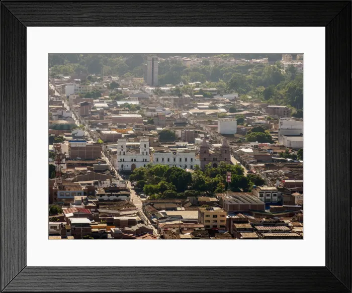Framed Print : Old Town seen from La Cantera Hill, Piedecuesta, Santander Department, Colombia Framed Print : Old Town seen from La Cantera Hill, Piedecuesta, Santander Department, Colombia