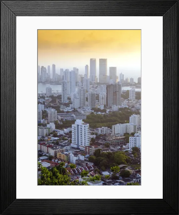 Framed Print : South America, Colombia, view of the skyline of Cartagena Framed Print : South America, Colombia, view of the skyline of Cartagena