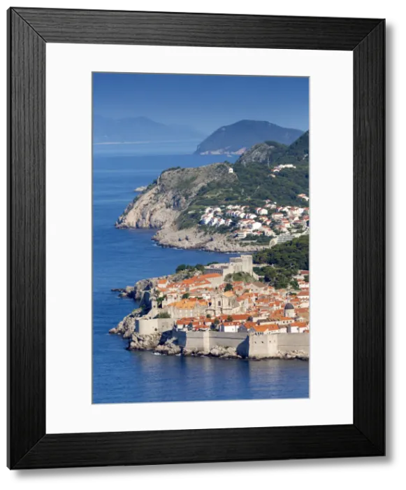 Framed Print : Europe, Croatia, Dalmatia, Dubrovnik, elevated view of the historic centre of town Framed Print : Europe, Croatia, Dalmatia, Dubrovnik, elevated view of the historic centre of town