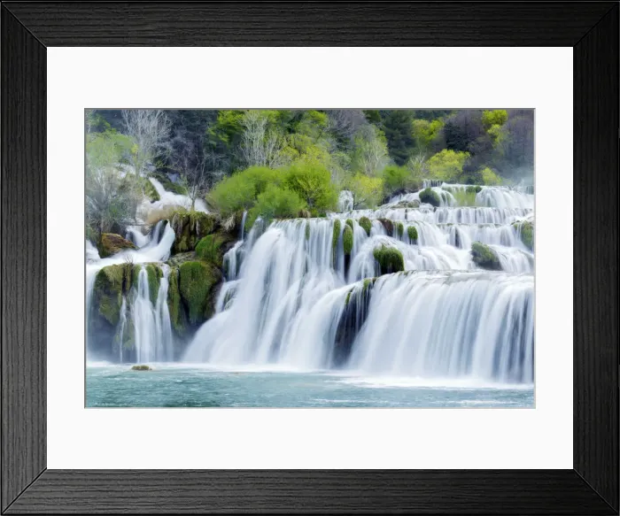 Framed Print : Europe, Croatia, Dalmatia, Sibenik Knin, waterfalls in Krka National Park Framed Print : Europe, Croatia, Dalmatia, Sibenik Knin, waterfalls in Krka National Park