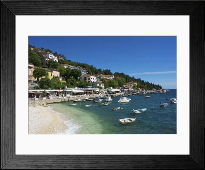 Framed Print : Beach, Rabac, Istria, Croatia Framed Print : Beach, Rabac, Istria, Croatia