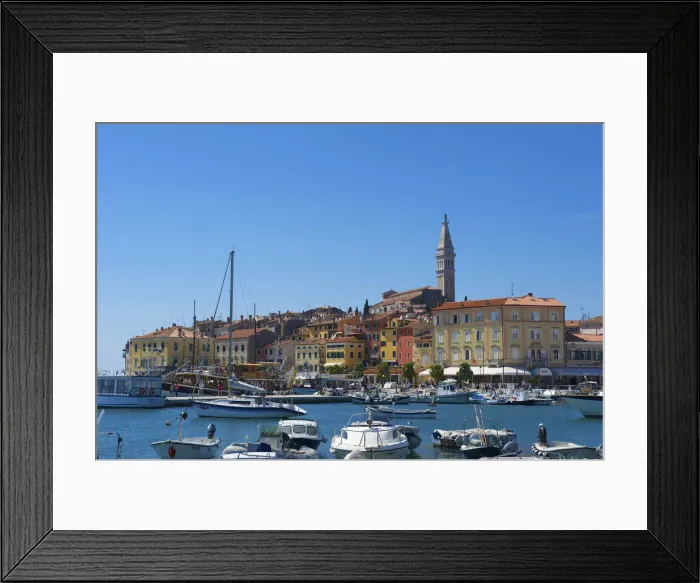 Framed Print : Fishing harbour, Rovinj, Istria, Croatia