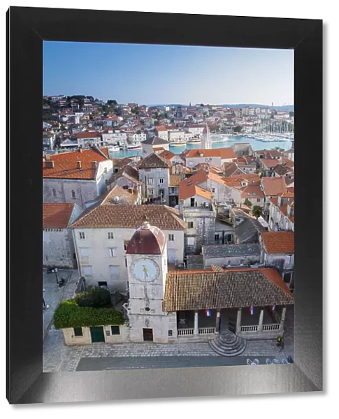 Europe, Balkans, Croatia, Trogir, view from the bell tower of the cathedral of St