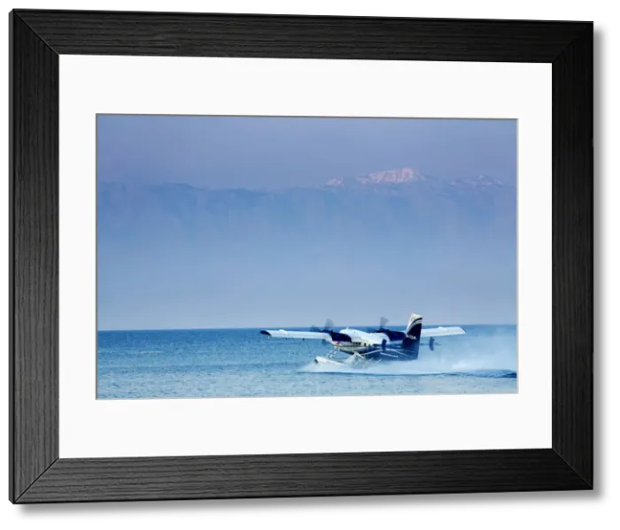 Framed Print : Europe, Balkans, Croatia, Korcula, European Coastal Airlines seaplane which flies Framed Print : Europe, Balkans, Croatia, Korcula, European Coastal Airlines seaplane which flies