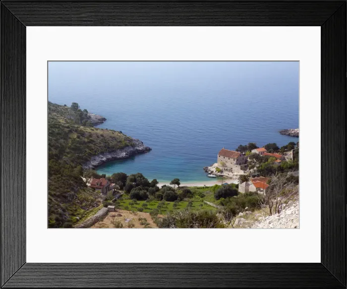 Framed Print : Europe, Balkans, Croatia, Hvar island, a view of the village of Milna and the Vila Tudor Framed Print : Europe, Balkans, Croatia, Hvar island, a view of the village of Milna and the Vila Tudor
