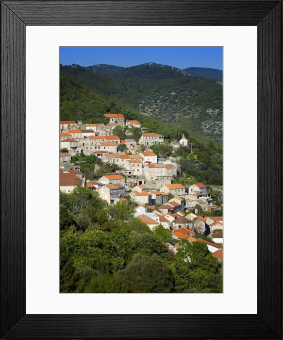 Framed Print : Europe, Balkans, Croatia, Korcula, Zrnovo village Framed Print : Europe, Balkans, Croatia, Korcula, Zrnovo village