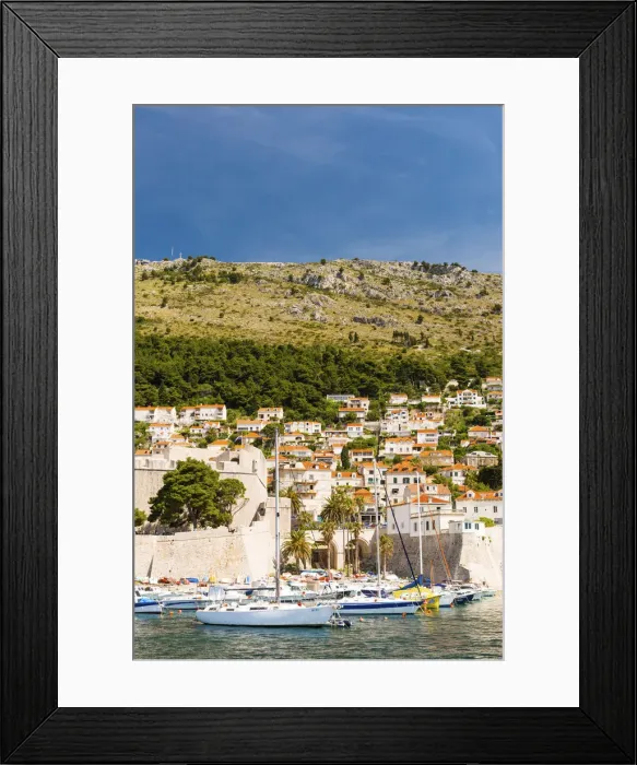 Framed Print : Croatia, Dalmatia, Dubrovnik, Old town harbour Framed Print : Croatia, Dalmatia, Dubrovnik, Old town harbour