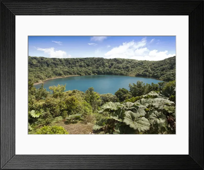 Framed Print : Central America, Costa Rica, Poas volcano - a crater lake at the active 2, 708-metre (8