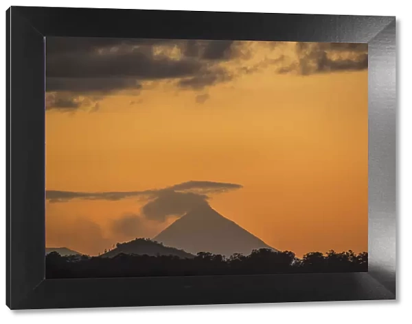 Arenal volcano at sunset, La Fortuna, Alajuela Province, Costa Rica