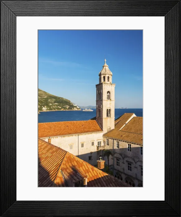 Framed Print : Croatia, Dalmatia, Dubrovnik, Franciscan Monastery and Adriatic Framed Print : Croatia, Dalmatia, Dubrovnik, Franciscan Monastery and Adriatic