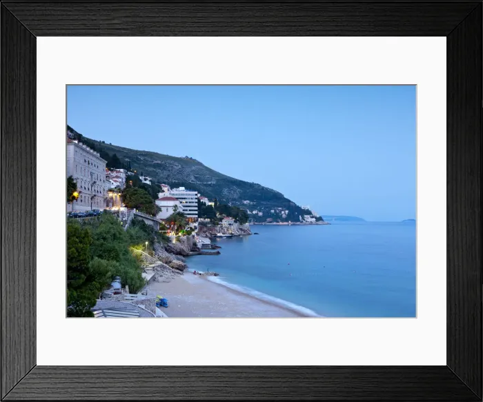 Framed Print : Beach, Dubrovnik, Dalmatia, Croatia Framed Print : Beach, Dubrovnik, Dalmatia, Croatia