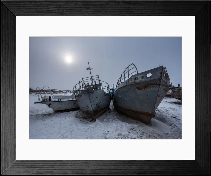 Framed Print : Ships at the port of Khuzhr village, lake Baikal, Khuzhir, Irkutsk region, Siberia Framed Print : Ships at the port of Khuzhr village, lake Baikal, Khuzhir, Irkutsk region, Siberia